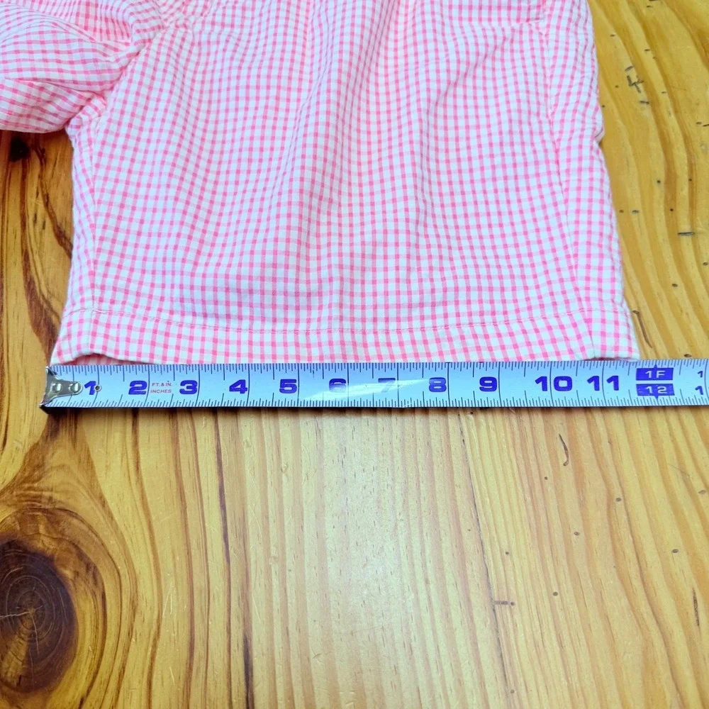 Vineyard Vines Mens Breaker Shorts Pink White Gingham Check Size 35 Preppy Golf